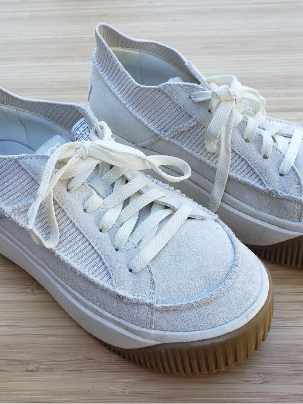 UGG Women’s Cream Suede Low-Top Platform Sneakers with Gum Outsole